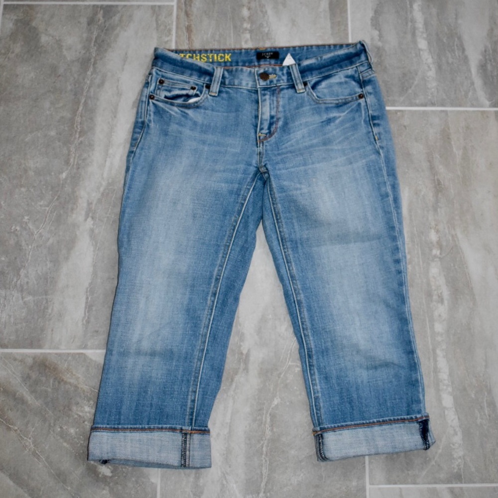 J. Crew factory light wash stretch capris